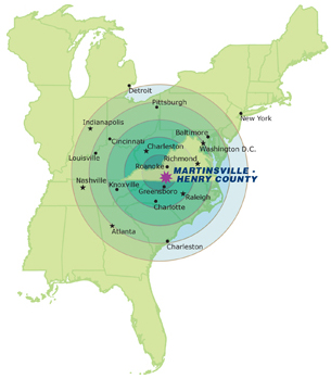 areas around martinsville virginia